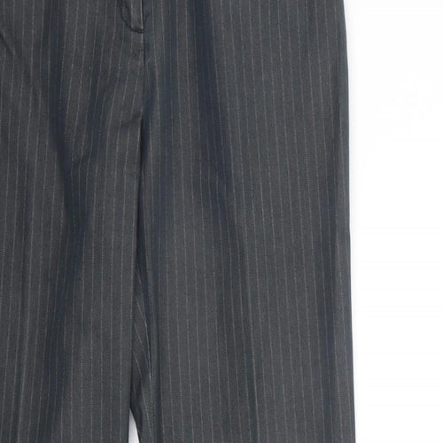 NEXT Womens Grey Striped  Trousers  Size 10 L28 in