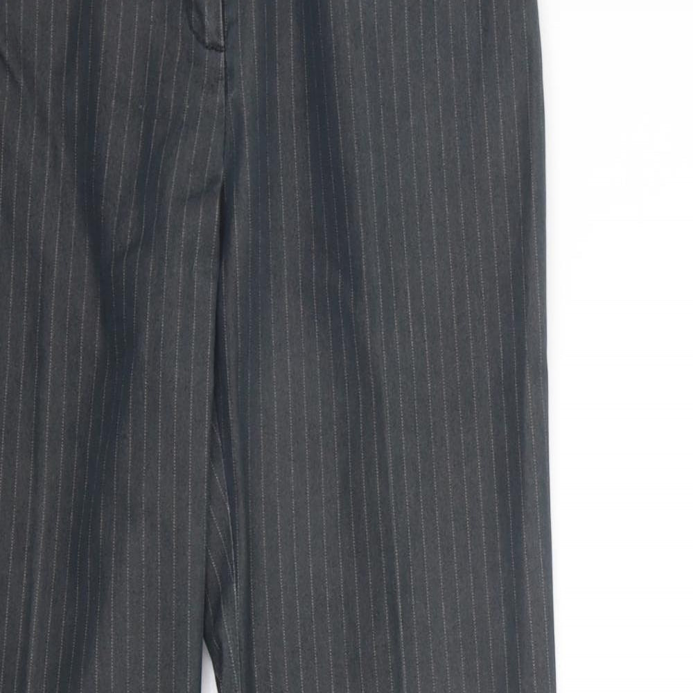 NEXT Womens Grey Striped  Trousers  Size 10 L28 in