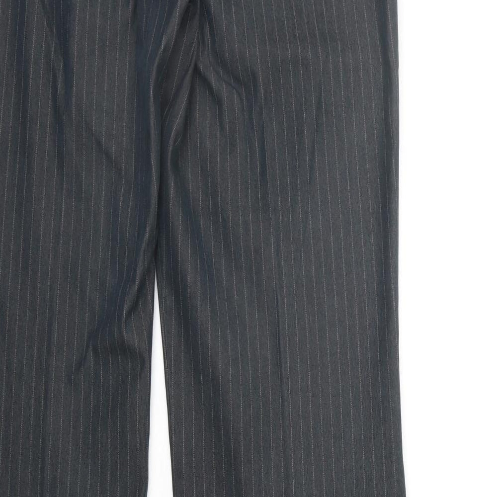 NEXT Womens Grey Striped  Trousers  Size 10 L28 in