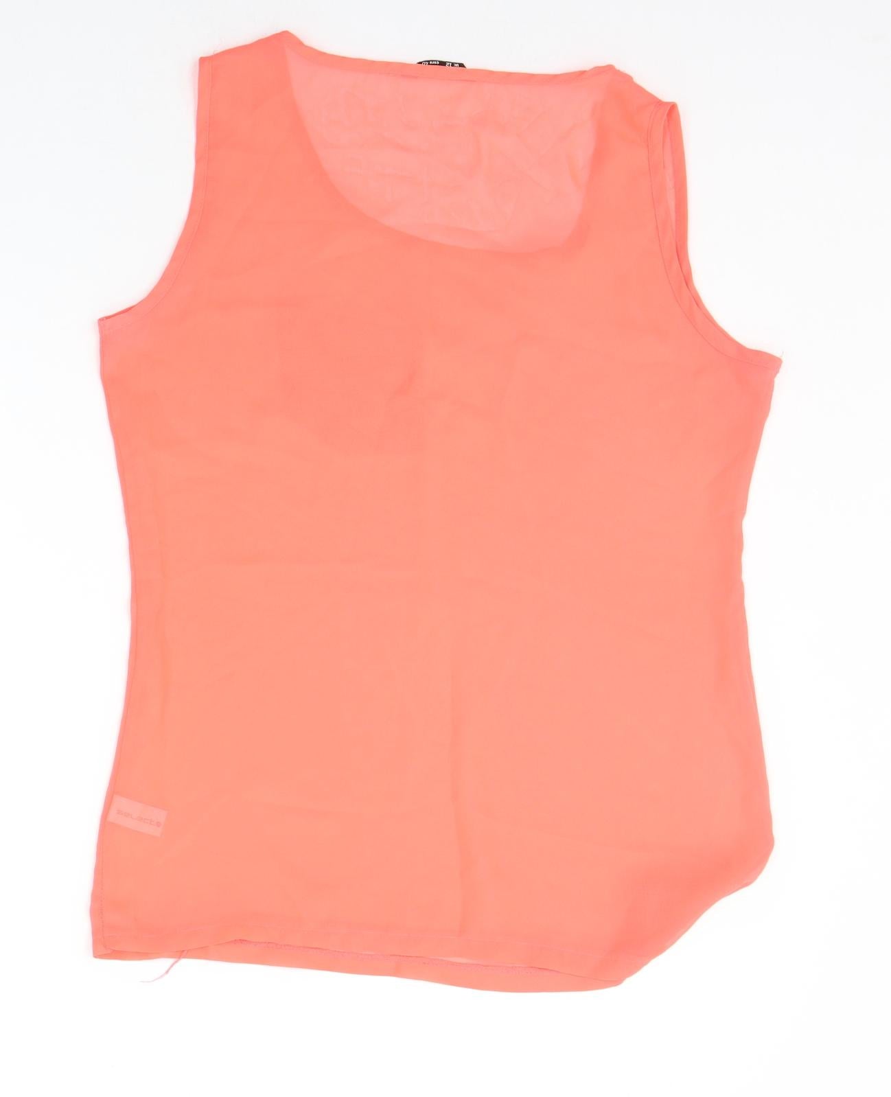 Select Womens Orange   Basic Tank Size 12