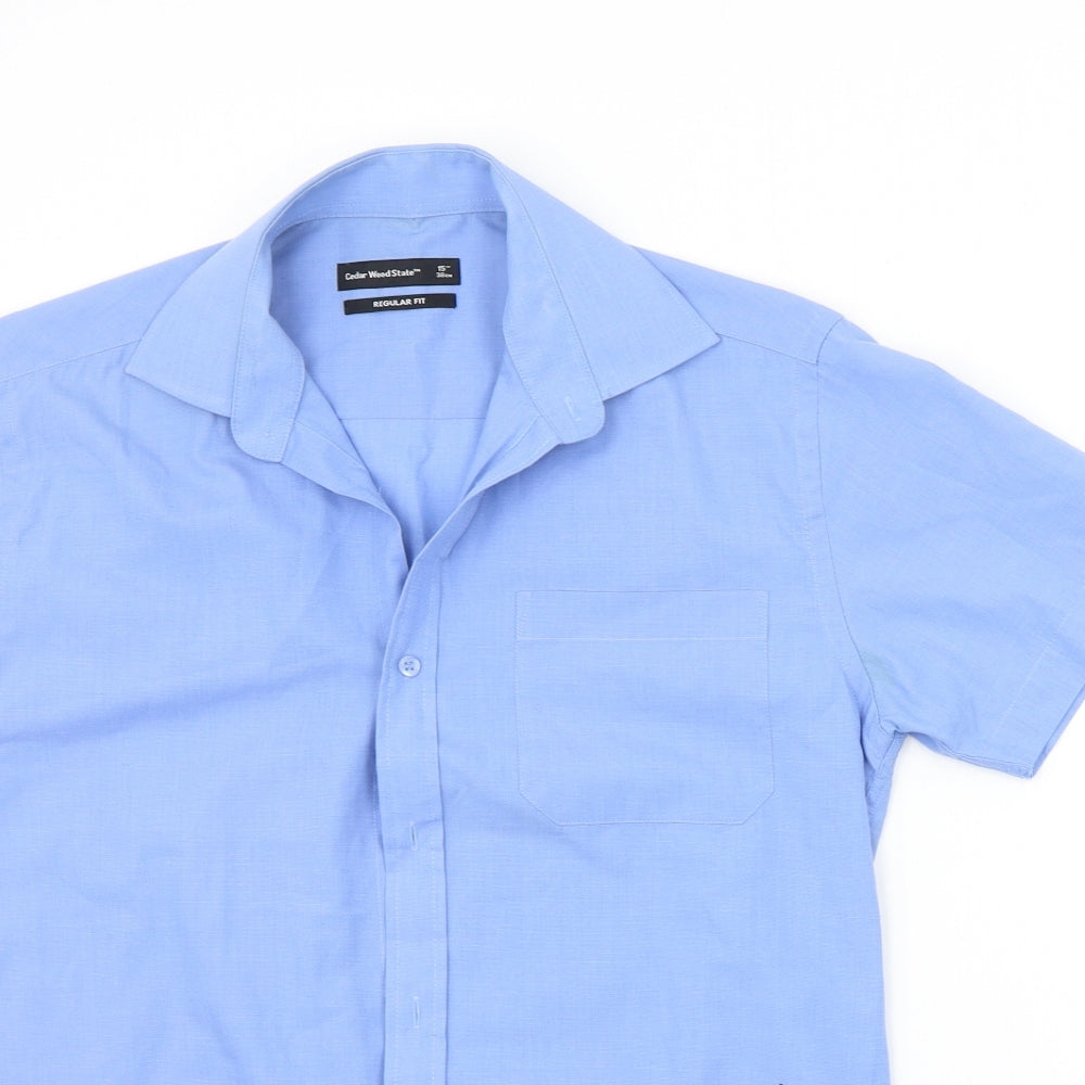 Cedar Wood State Mens Blue    Button-Up Size 15