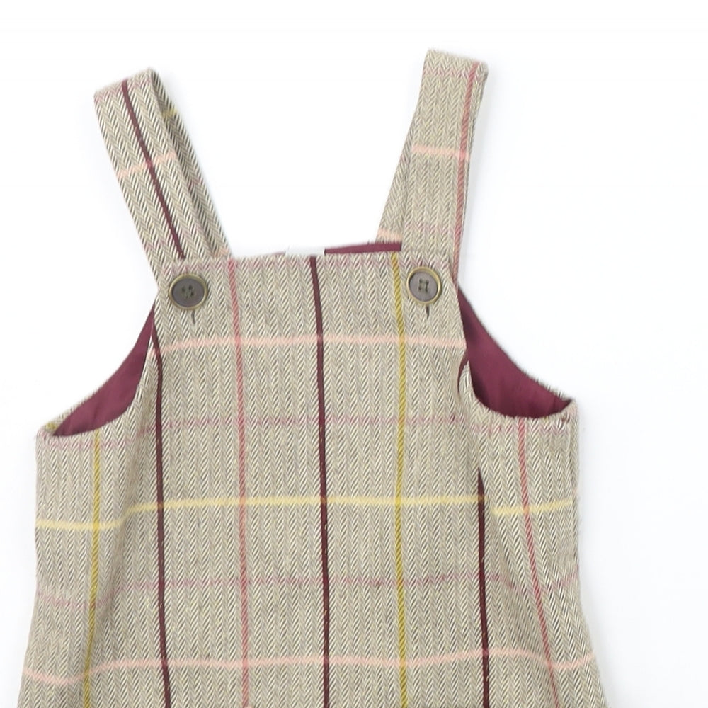 TU Girls Beige Check  A-Line  Size 3 Years