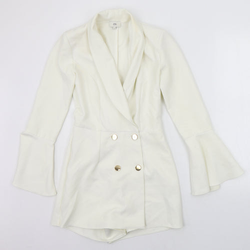 River Island Womens White   Jumpsuit One-Piece Size 6