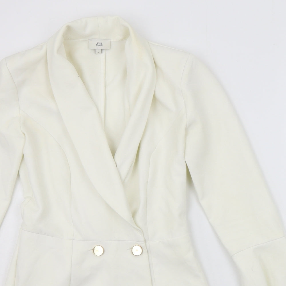 River Island Womens White   Jumpsuit One-Piece Size 6