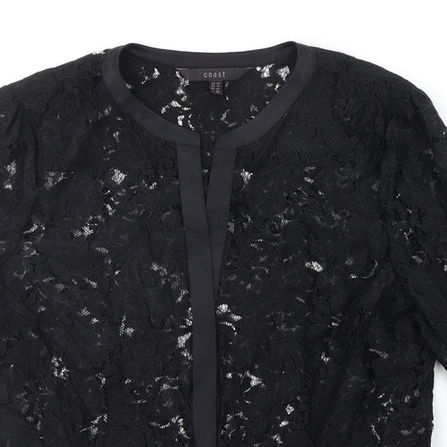 Coast Womens Black   Basic Button-Up Size 14