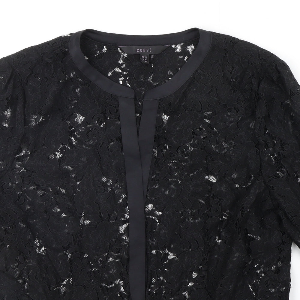 Coast Womens Black   Basic Button-Up Size 14