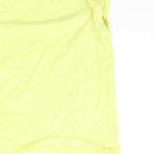 Marks and Spencer Girls Yellow Geometric  Basic T-Shirt Size 3-4 Years