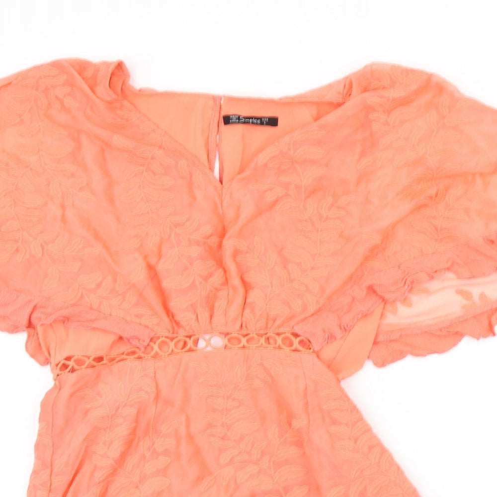 simply  Womens Orange   A-Line  Size L