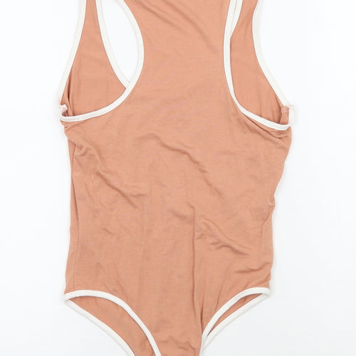 PRETTYLITTLETHING Womens Orange   Bodysuit One-Piece Size S
