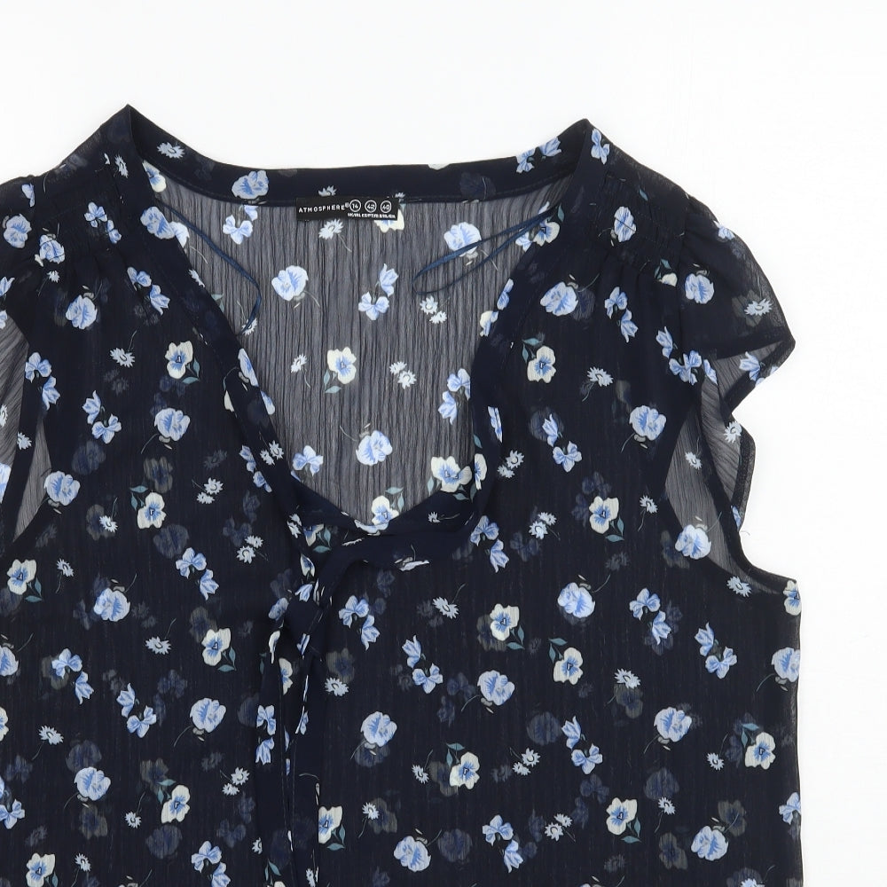 Primark Womens Blue Floral  Camisole Blouse Size 14