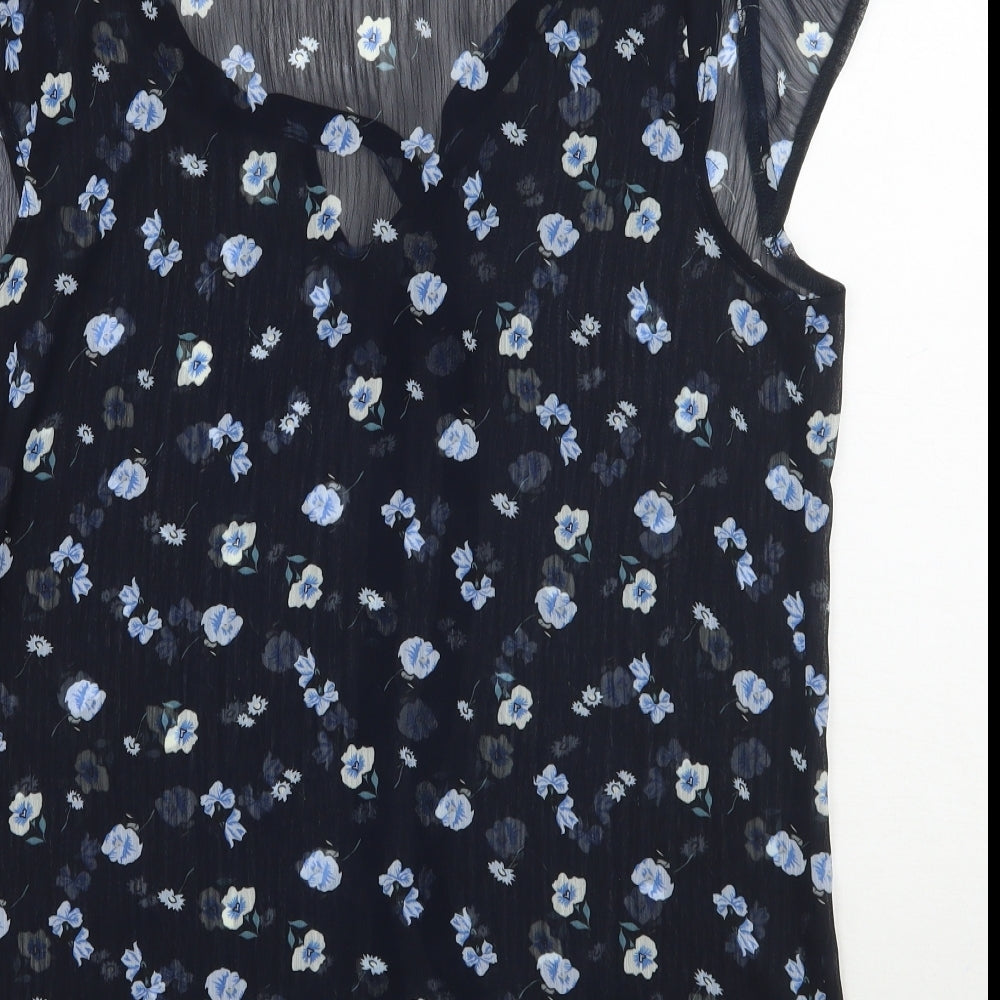 Primark Womens Blue Floral  Camisole Blouse Size 14