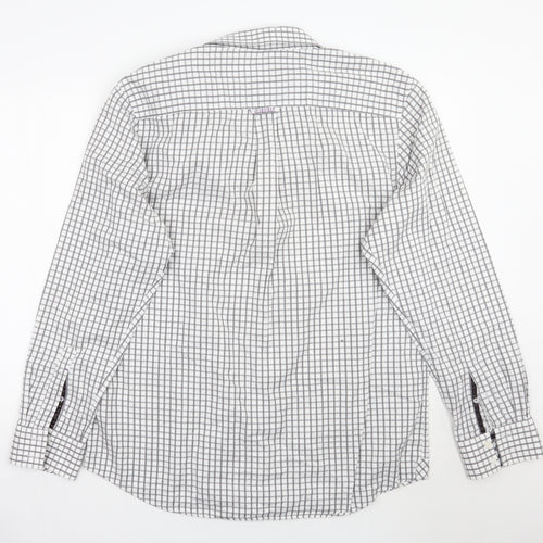 Crew Clothing Mens White Check   Button-Up Size XL