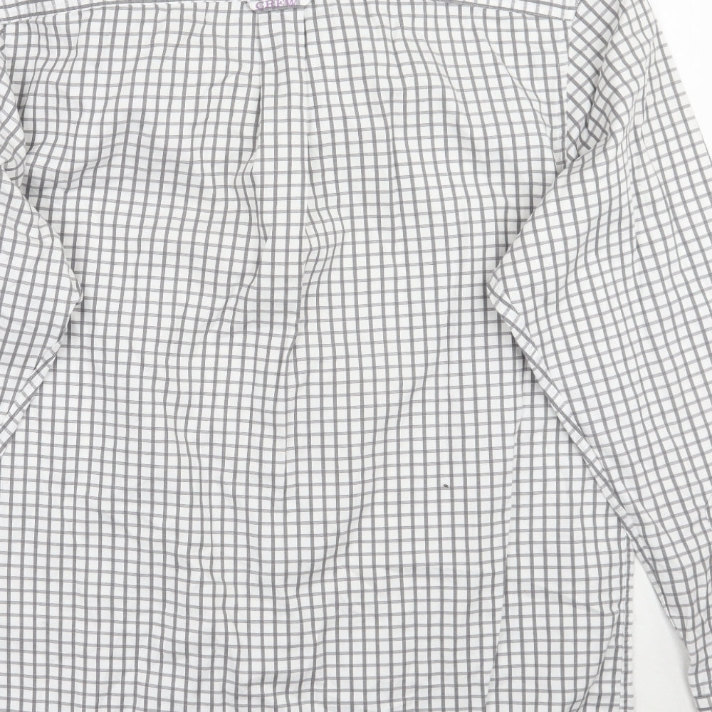 Crew Clothing Mens White Check   Button-Up Size XL