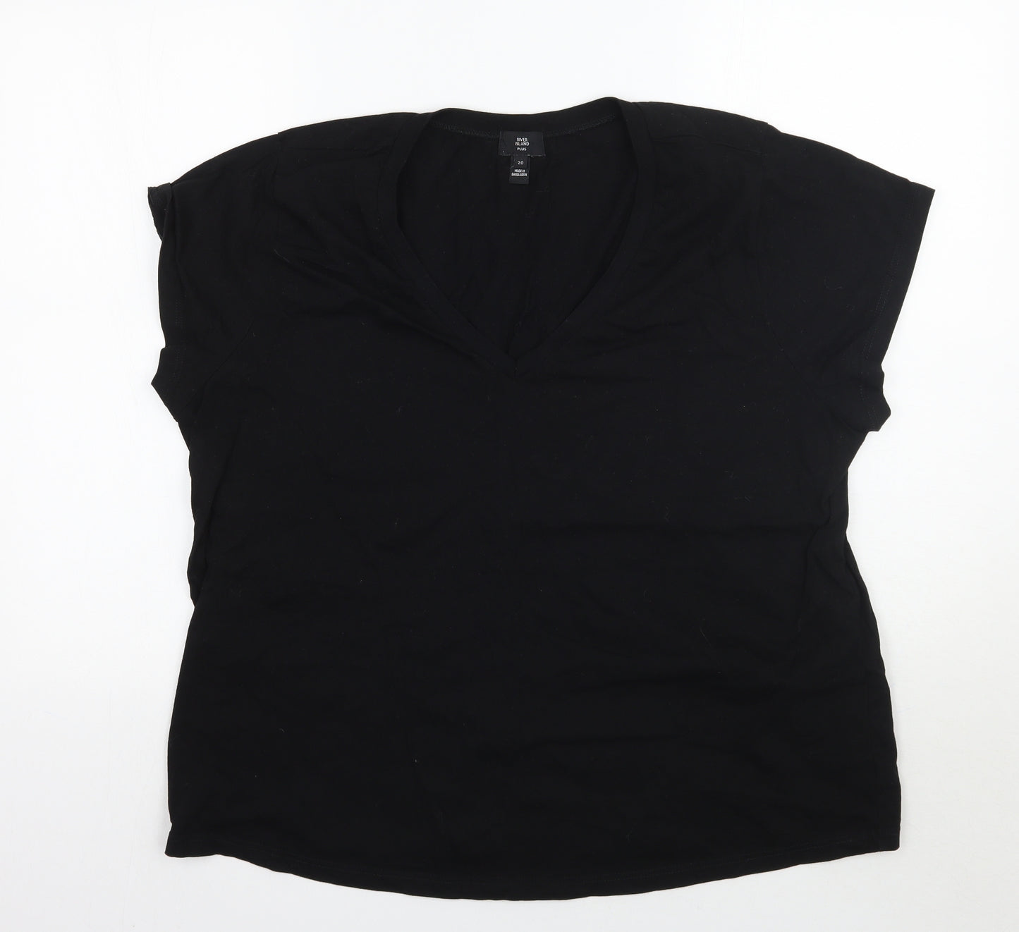 River Island Womens Black   Basic T-Shirt Size 20