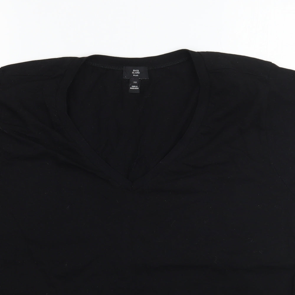 River Island Womens Black   Basic T-Shirt Size 20