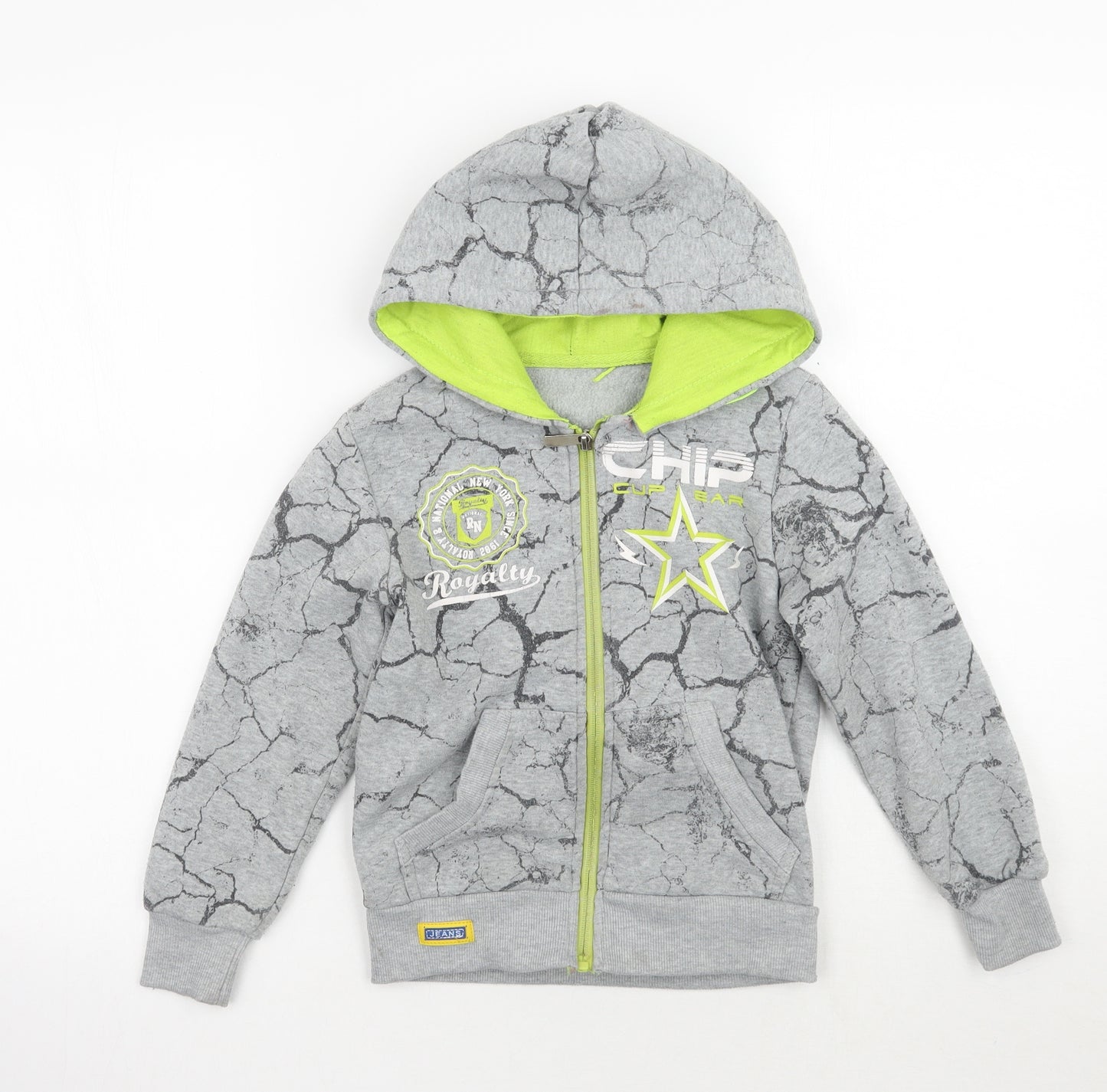 Chika chika Girls Grey Geometric  Jacket Coat Size 6 Years