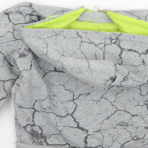 Chika chika Girls Grey Geometric  Jacket Coat Size 6 Years