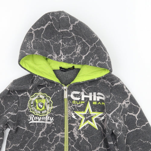 Chika chika Boys Grey Geometric  Jacket Coat Size 8 Years