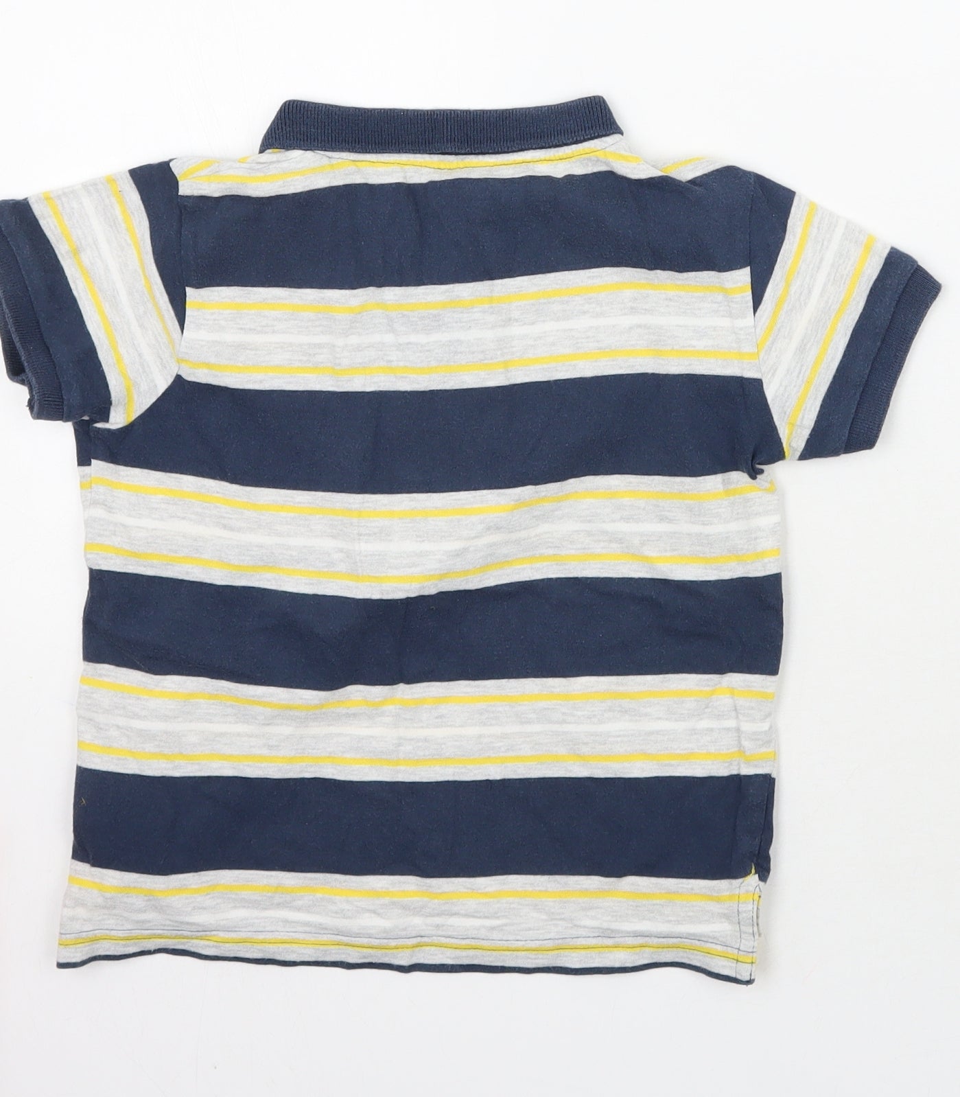 Primark Boys Blue Striped  Basic Polo Size 5-6 Years