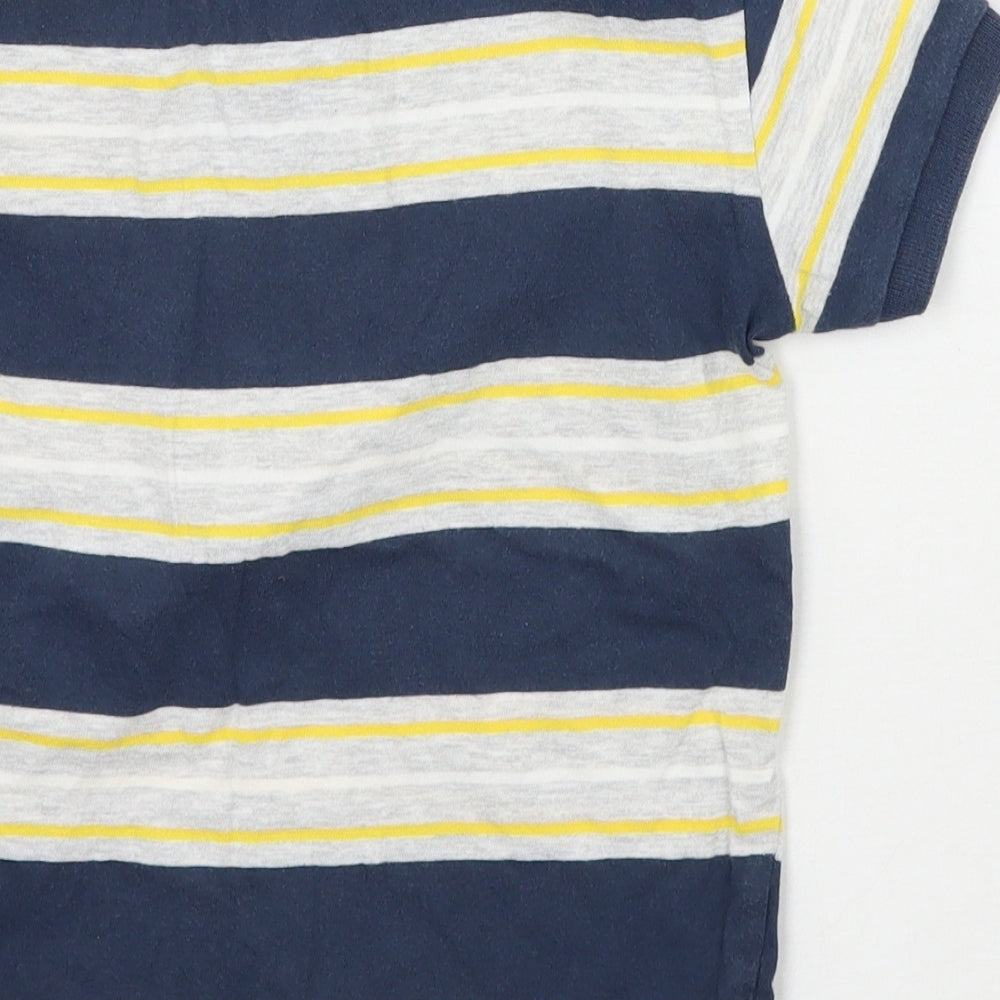 Primark Boys Blue Striped  Basic Polo Size 5-6 Years