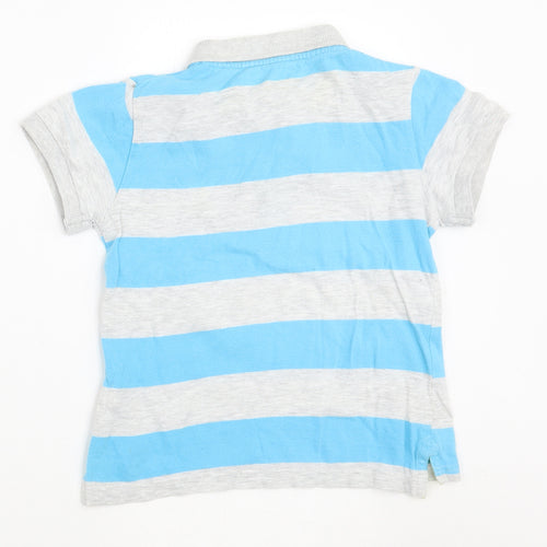 Primark Boys Blue Striped  Pullover Polo Size 4-5 Years