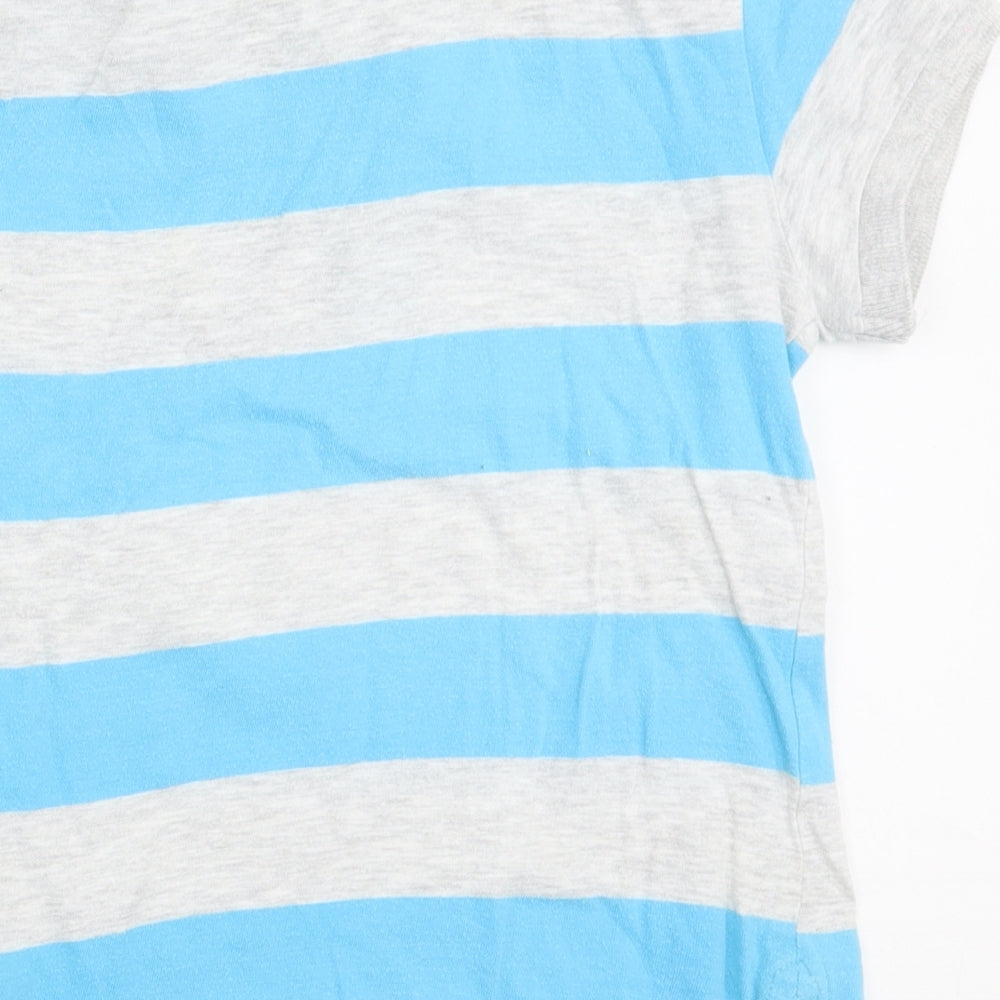 Primark Boys Blue Striped  Pullover Polo Size 4-5 Years