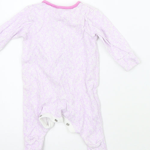TU Girls Purple Floral  Babygrow One-Piece Size 0-3 Months