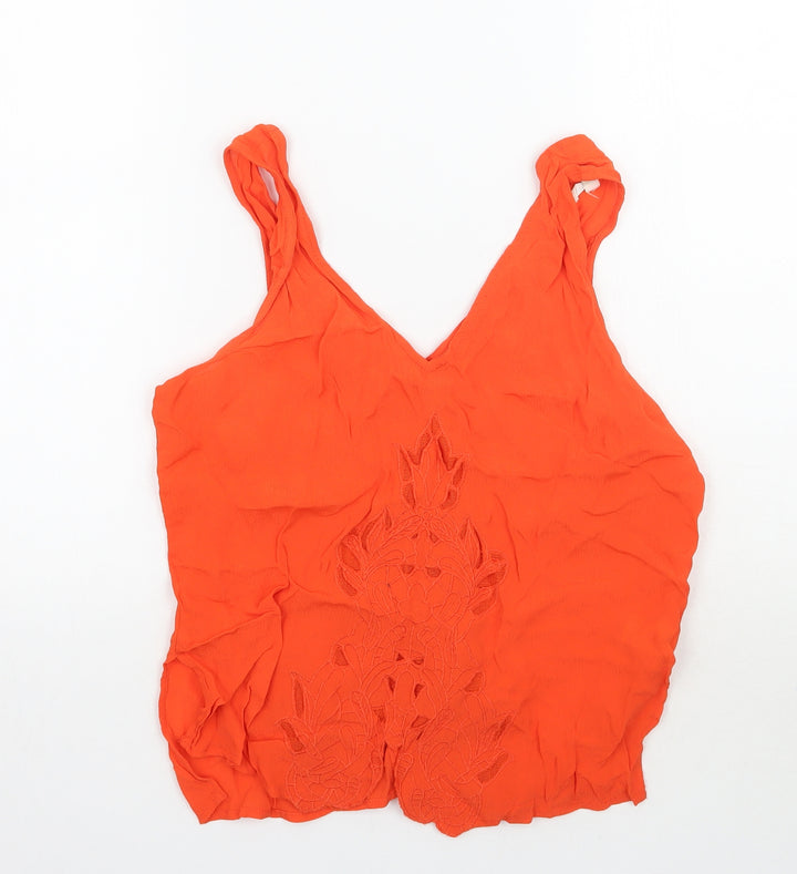 River Island Womens Orange   Basic Tank Size 10