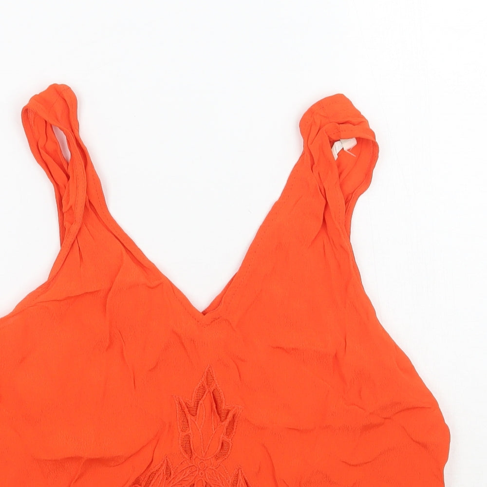 River Island Womens Orange   Basic Tank Size 10