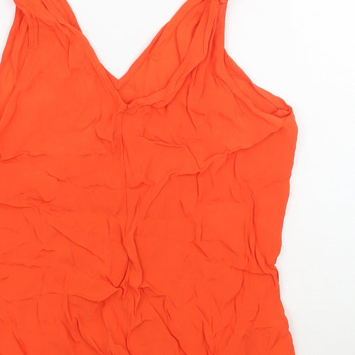 River Island Womens Orange   Basic Tank Size 10