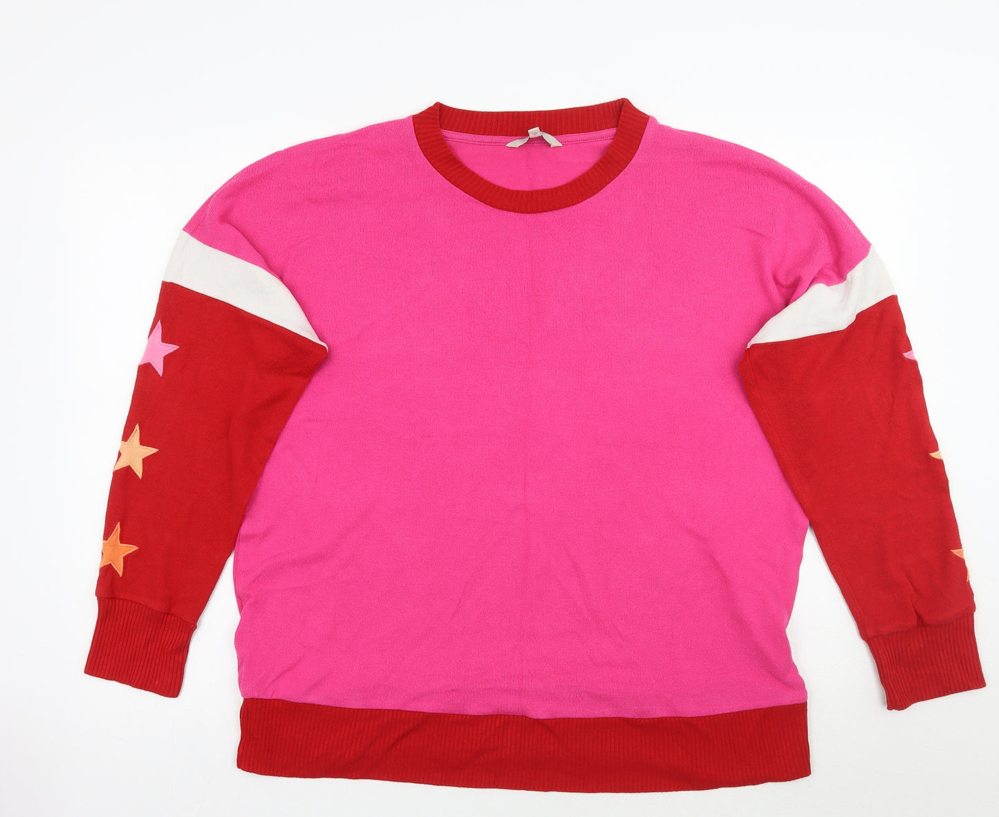 NEXT Womens Pink Geometric  Pullover Jumper Size 20