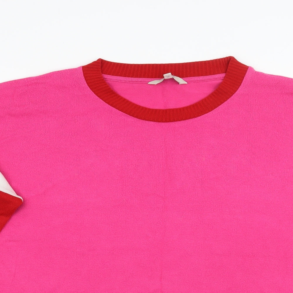 NEXT Womens Pink Geometric  Pullover Jumper Size 20