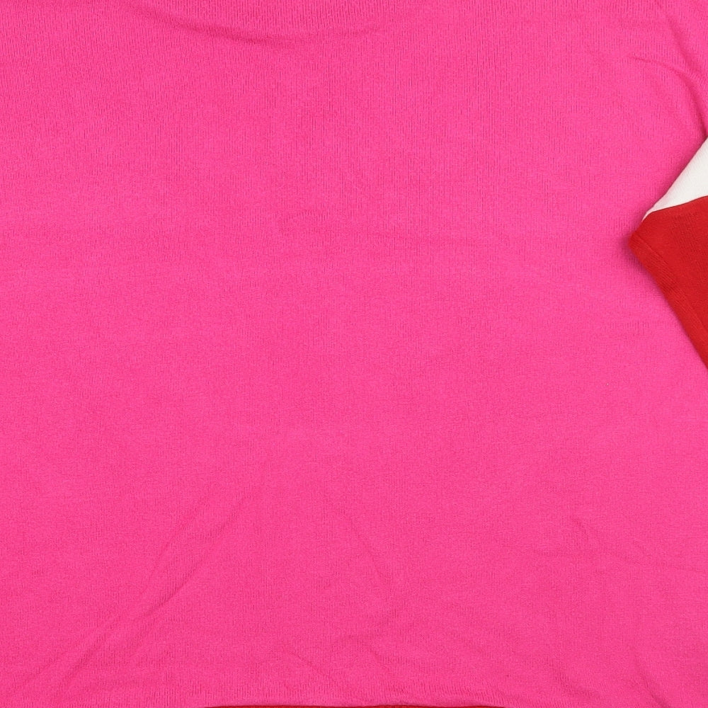 NEXT Womens Pink Geometric  Pullover Jumper Size 20