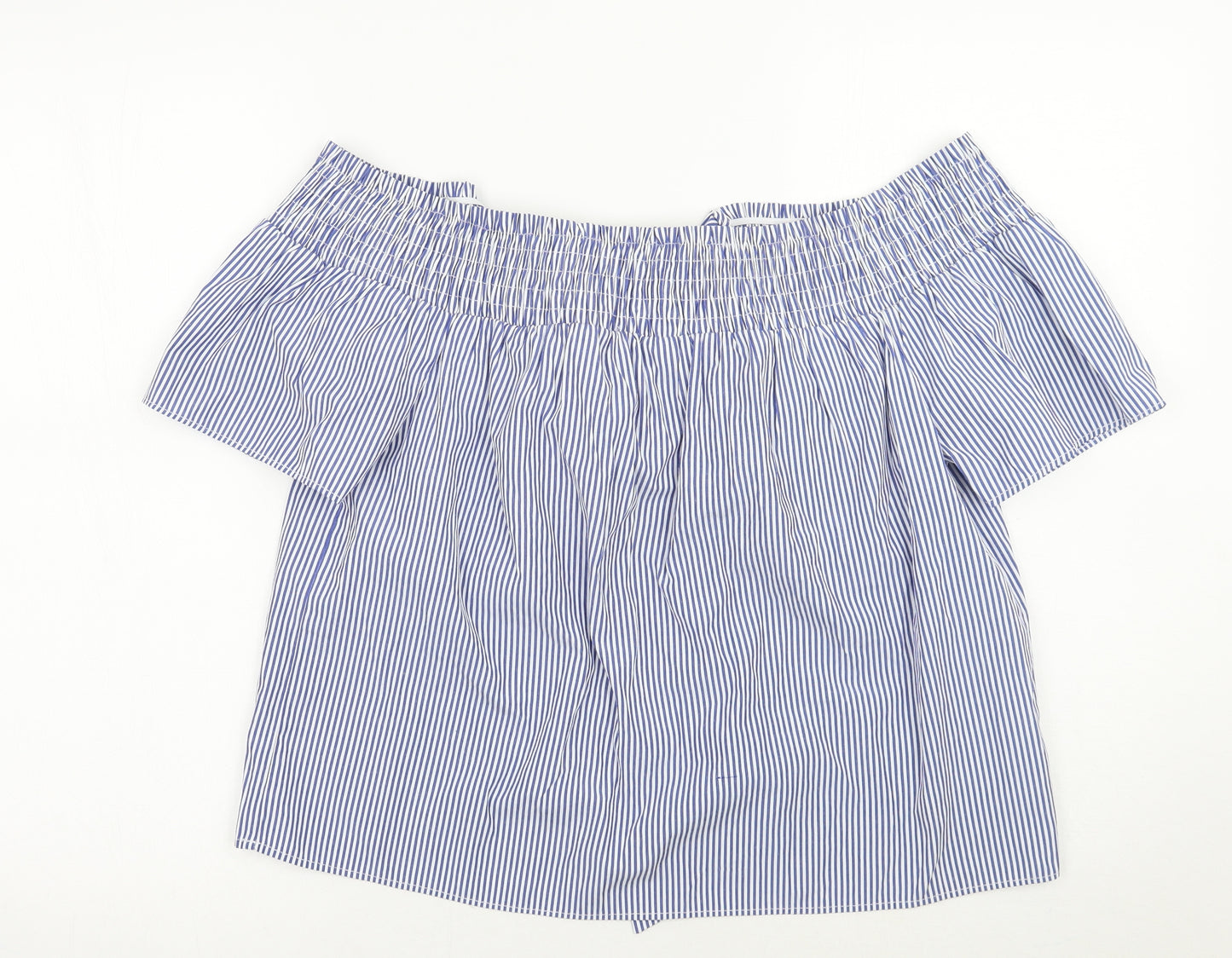 Dorothy Perkins Womens Blue Striped  Basic Blouse Size 12