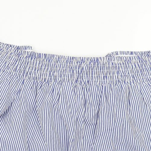 Dorothy Perkins Womens Blue Striped  Basic Blouse Size 12