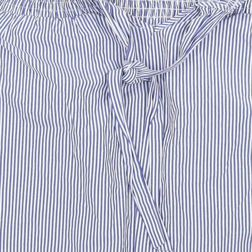 Dorothy Perkins Womens Blue Striped  Basic Blouse Size 12