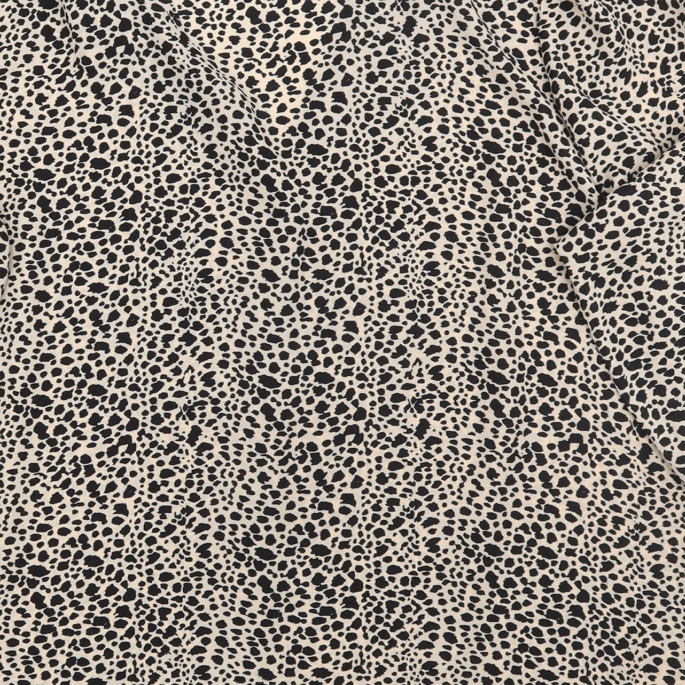 Newlook Womens Beige Animal Print  Basic Button-Up Size 20