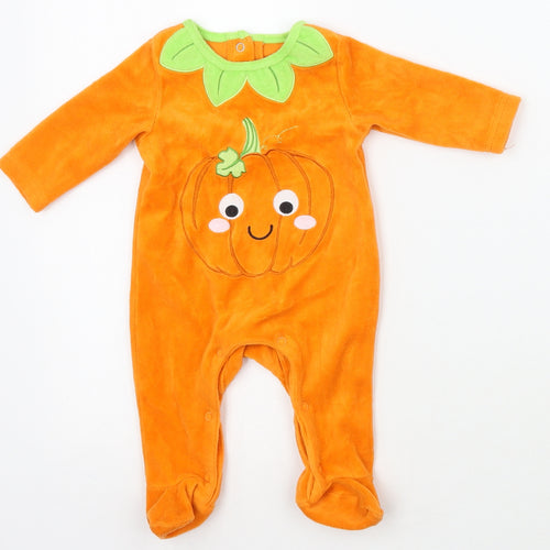 Hallow Scream Baby Orange   Babygrow One-Piece Size 0-3 Months
