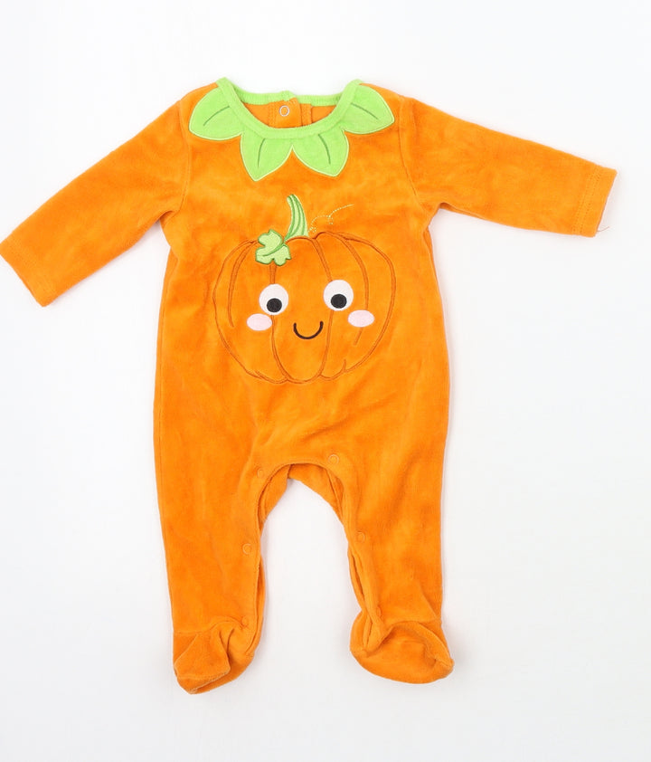 Hallow Scream Baby Orange Babygrow One-Piece Size 0-3 Months