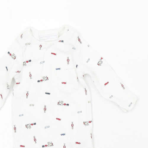 The little white company Baby White Fair Isle  Babygrow One-Piece Size Newborn