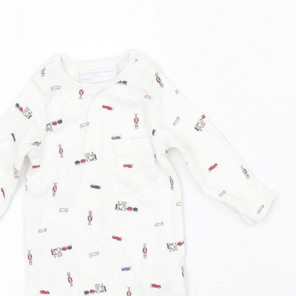 The little white company Baby White Fair Isle  Babygrow One-Piece Size Newborn