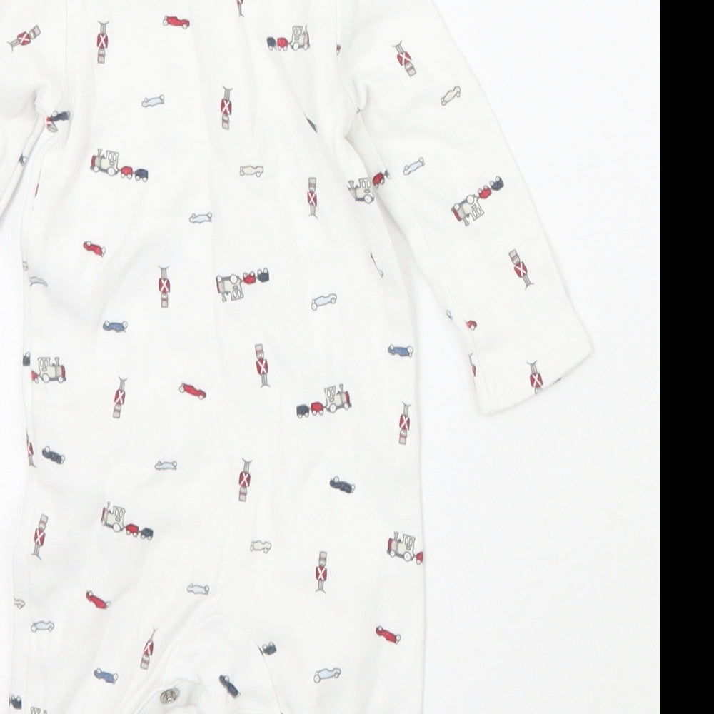 The little white company Baby White Fair Isle  Babygrow One-Piece Size Newborn