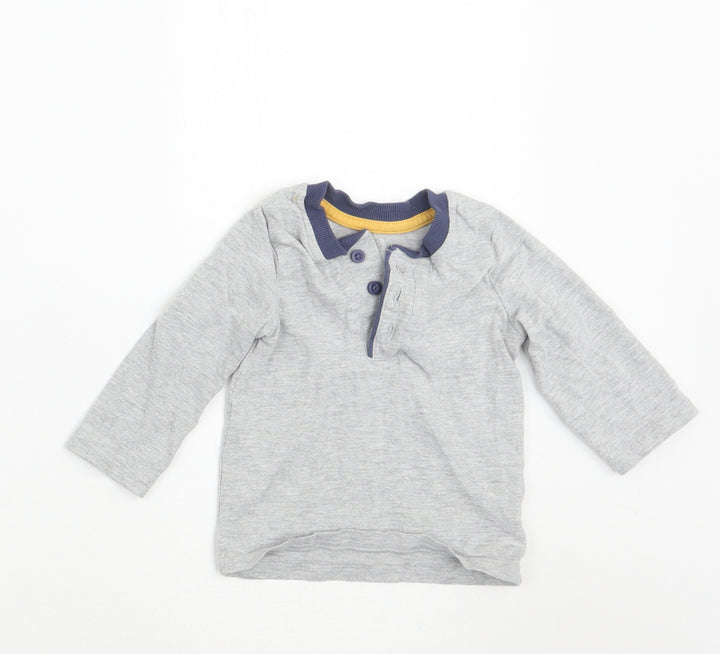 George Boys Grey   Basic T-Shirt Size 6-9 Months