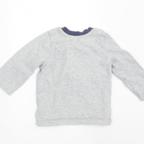 George Boys Grey   Basic T-Shirt Size 6-9 Months