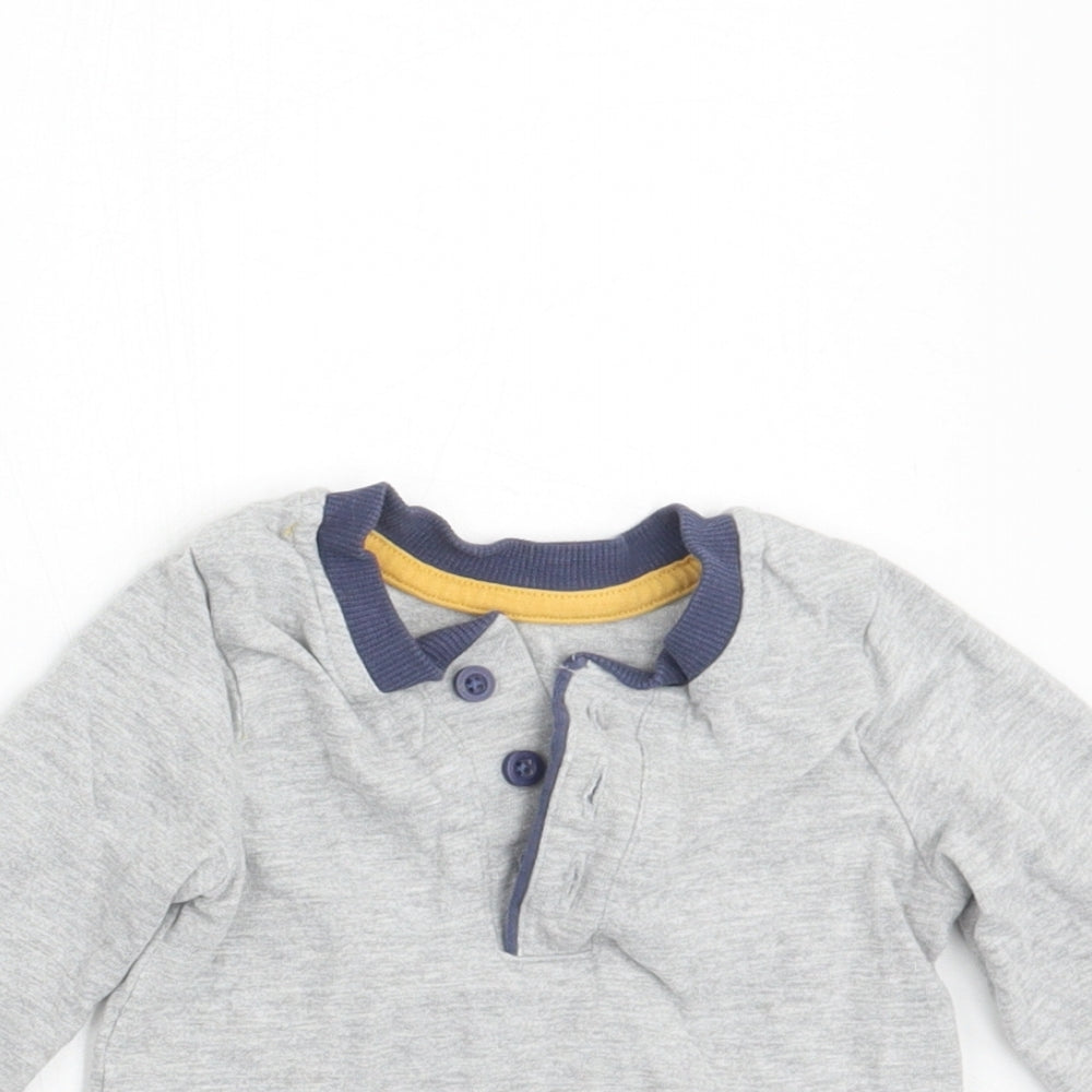 George Boys Grey   Basic T-Shirt Size 6-9 Months