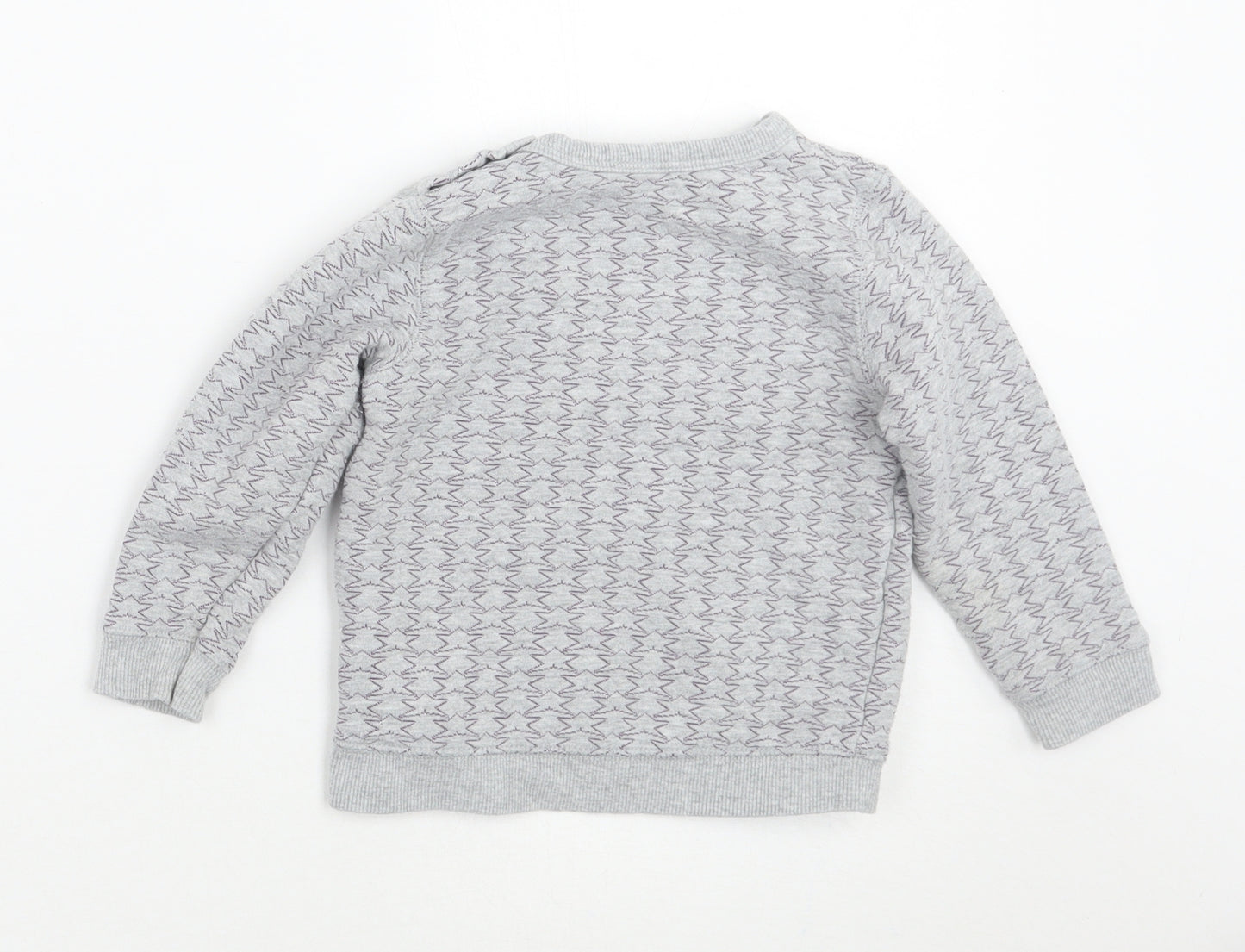 Matalan Baby Grey Geometric  Pullover Jumper Size 18-24 Months
