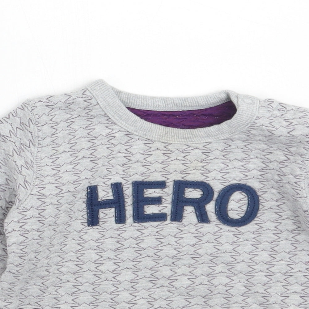 Matalan Baby Grey Geometric  Pullover Jumper Size 18-24 Months