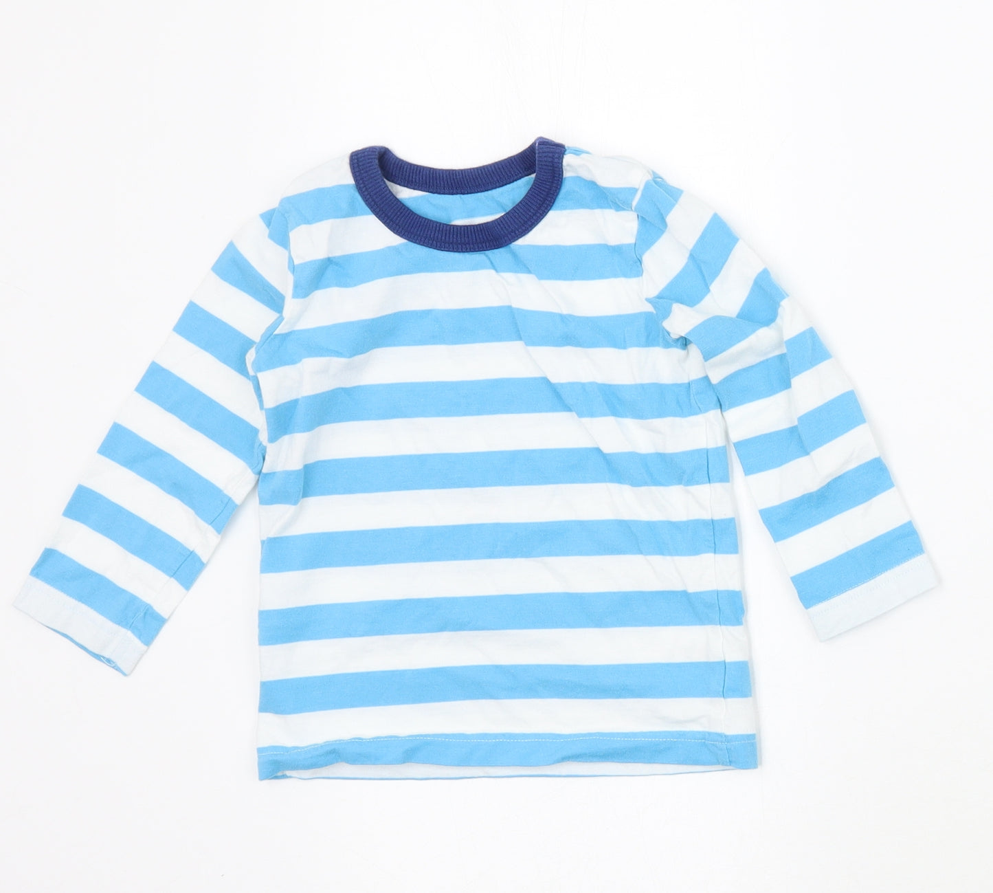 George Boys Blue Striped  Basic T-Shirt Size 12-18 Months