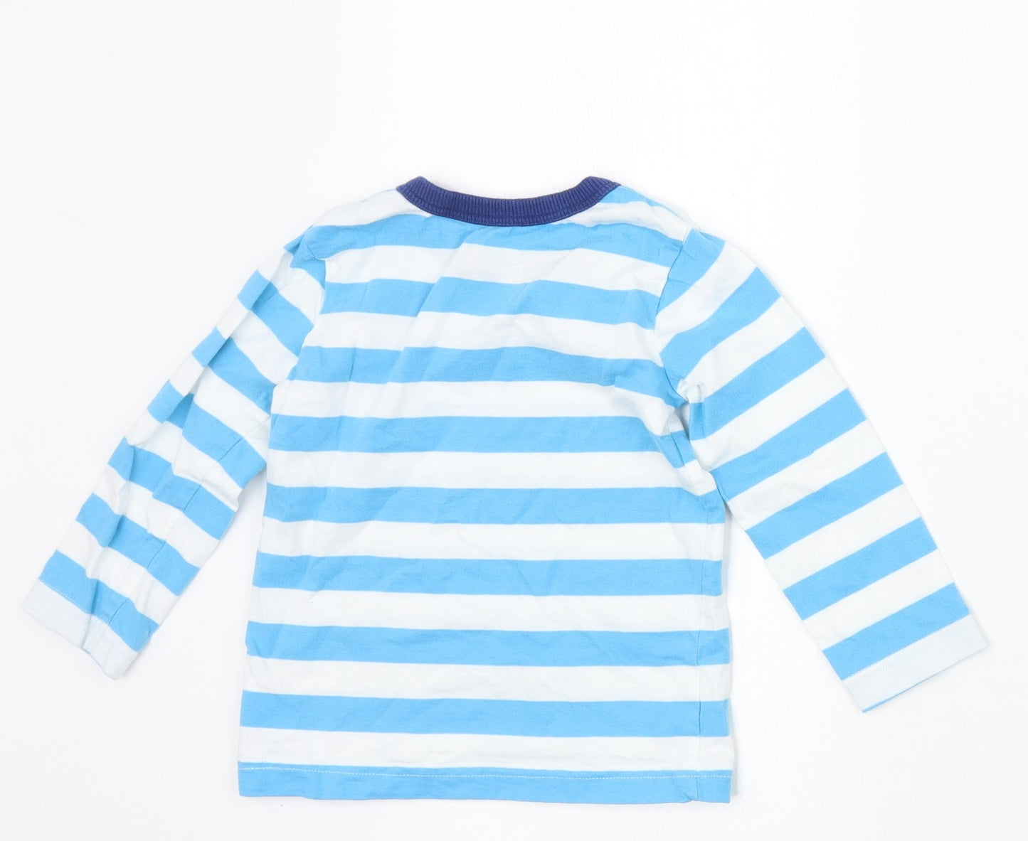 George Boys Blue Striped  Basic T-Shirt Size 12-18 Months
