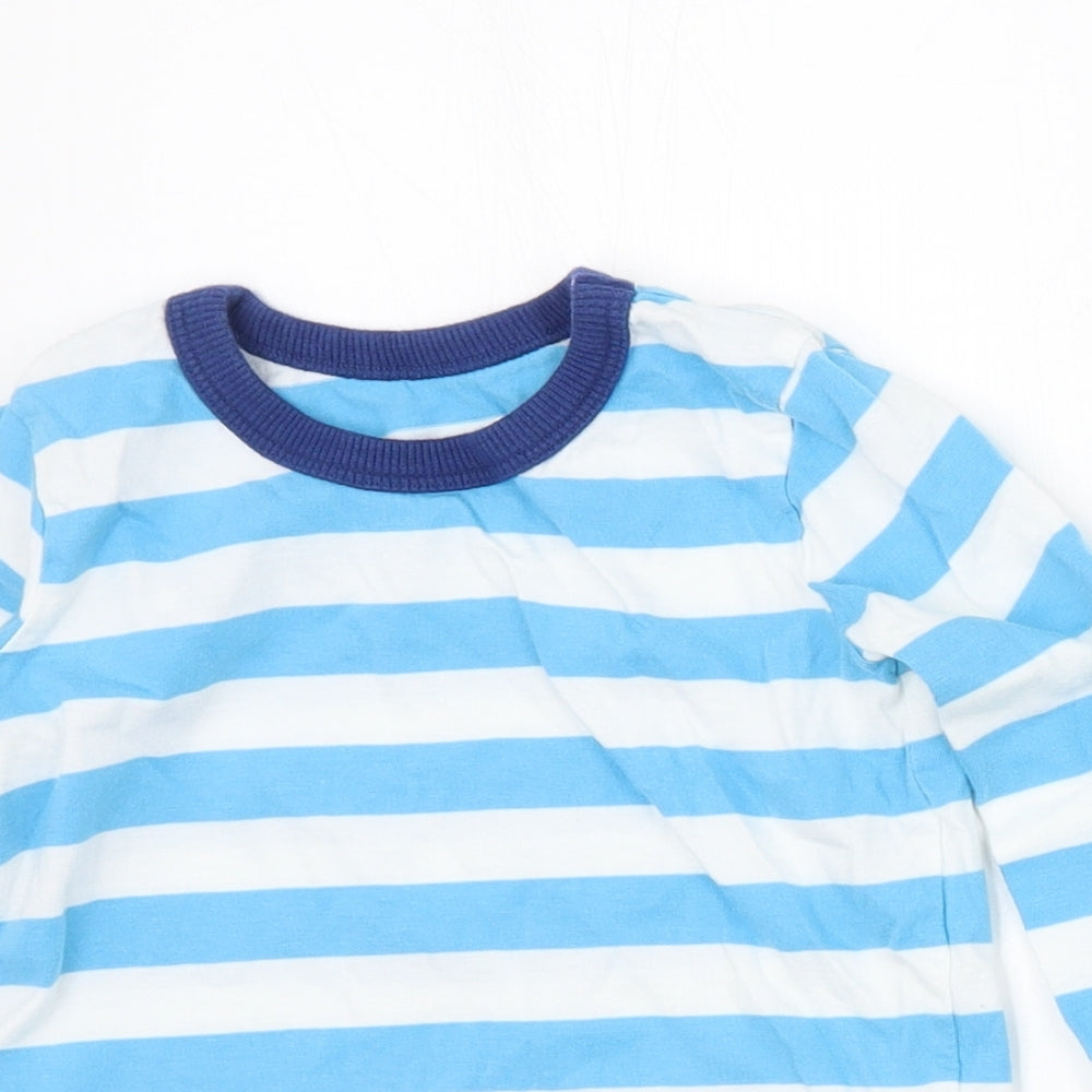 George Boys Blue Striped  Basic T-Shirt Size 12-18 Months